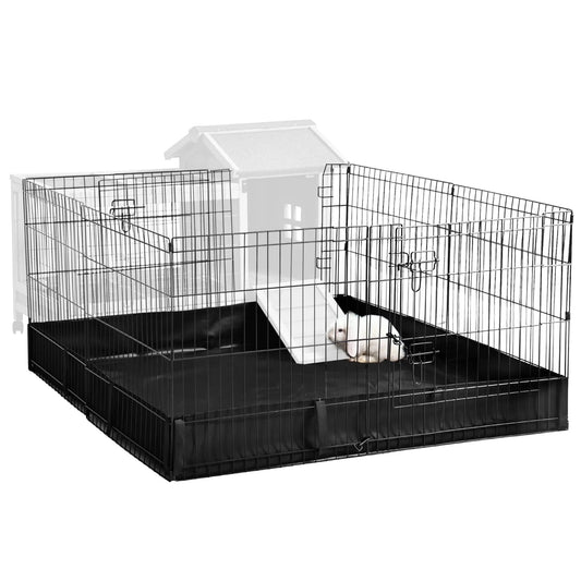 Rabbit Hutch Bunny Cage Small Animals House Cage with Wheels & Tray