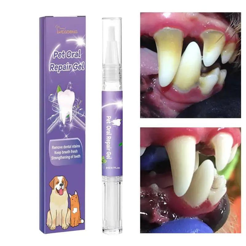 Pet Oral Repair Gel Tooth Repair Teeth Brushing Cleaner Natural Dogs Cats Toothpaste Gel Kitten Puppy Breath Freshener Supplies