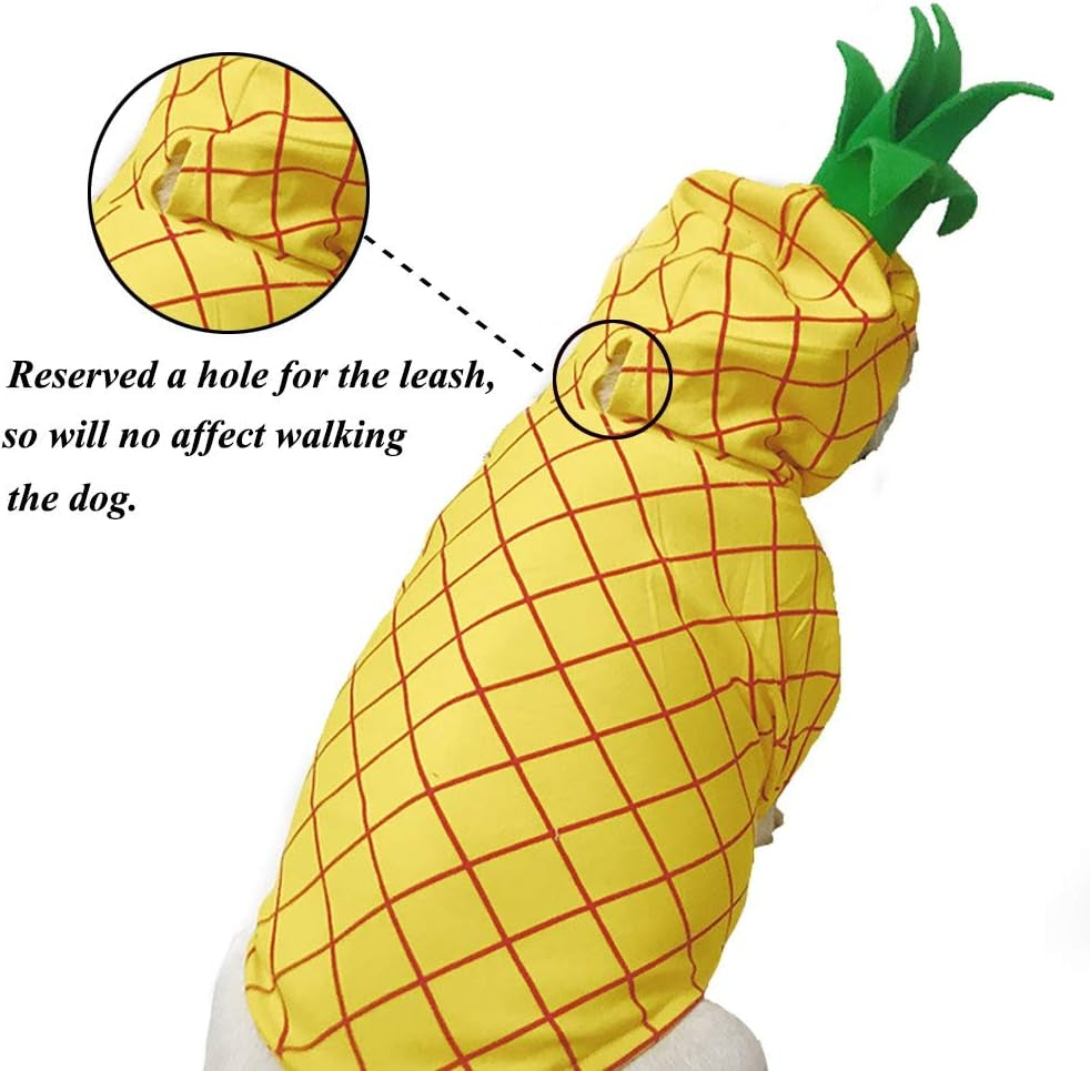 Pineapple Pet Costume, Halloween Pet Dogs Cosplay Coat for Party Christmas Special Events Costume